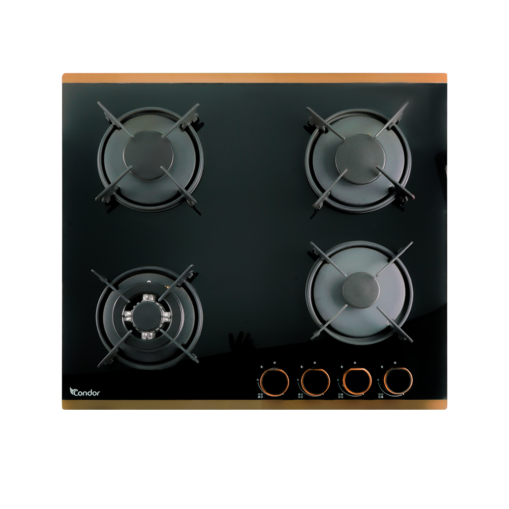 Table de Cuisson Encastrable Verre Noir 4 Feux Rigati3 |CTE64W-RG3GB|